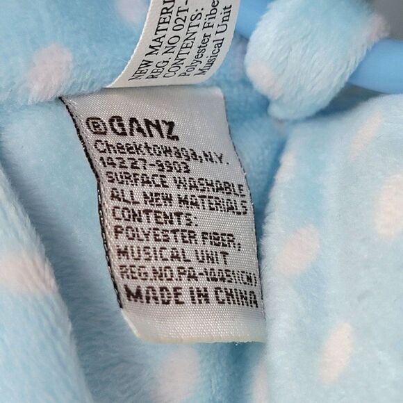 Ganz Baby Musical Pull Down Plush Ellison Blue Plush Toy 10" - Picture 7 of 9